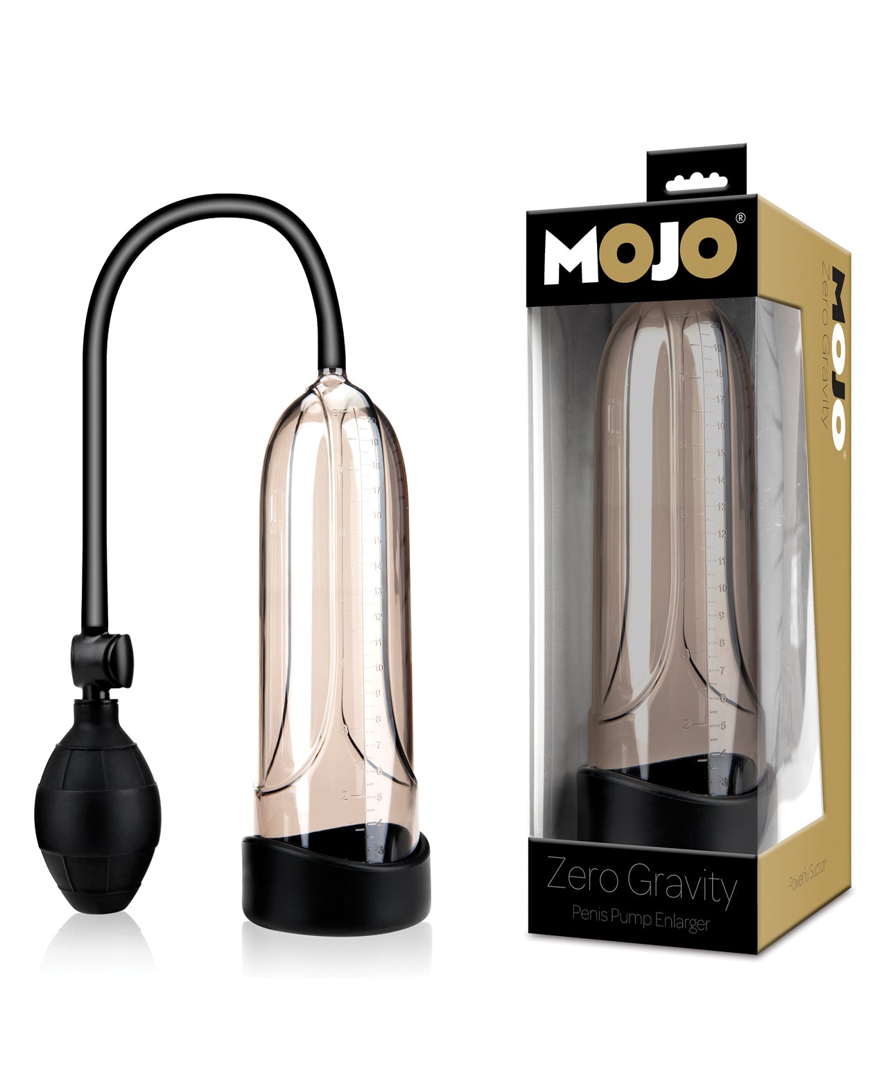 MOJO Penis Enhancement Pump with Silicone Donut Sleeve and Calibrated Cylinder for Comfortable Performance
