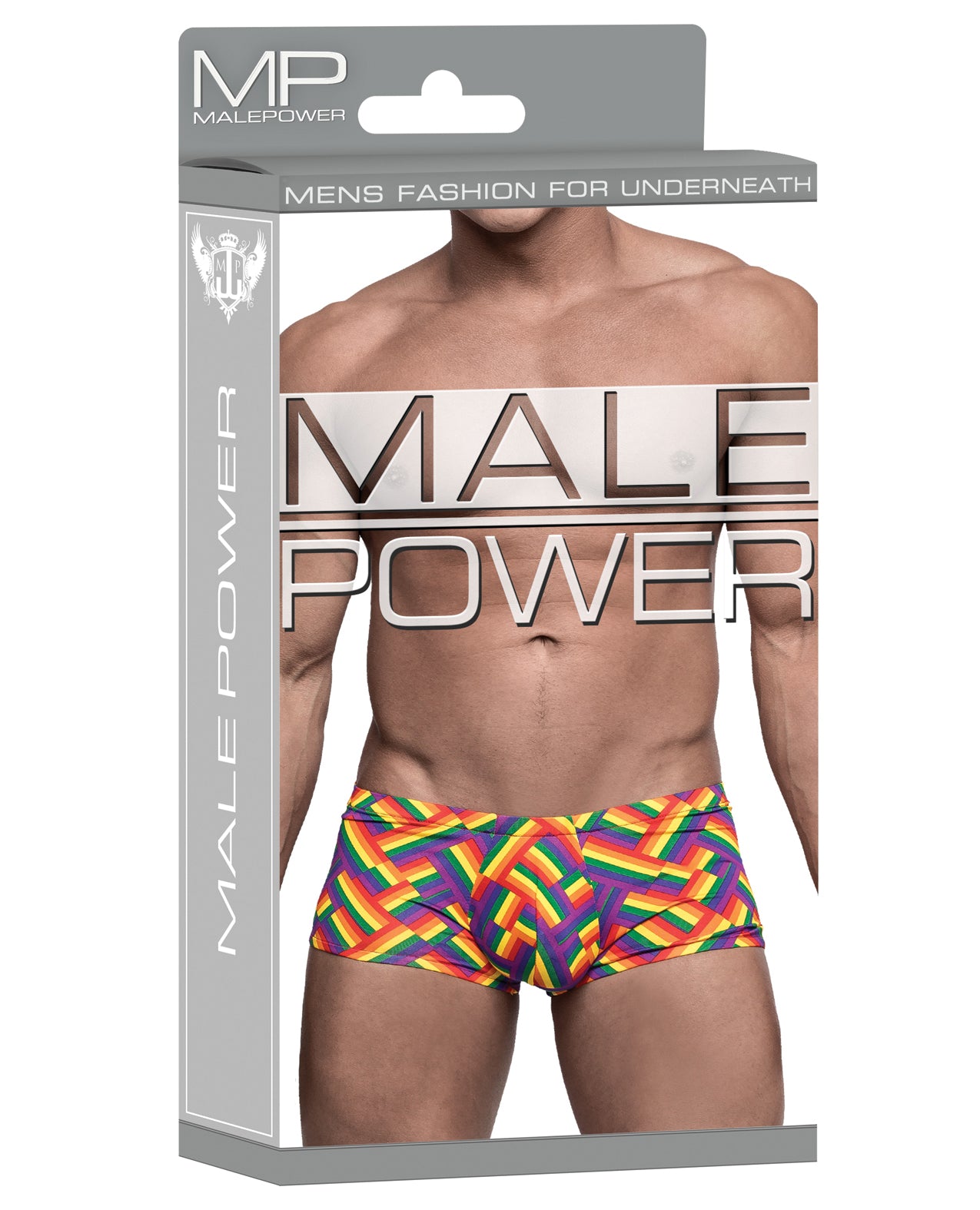 Rainbow Pride Fest Mini Short with Contoured Comfort Pouch - XL
