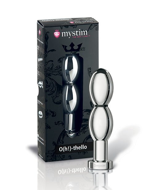 Mystim O(h!)-thello e-Stim Oval Aluminum Dildo with Ergonomic Design
