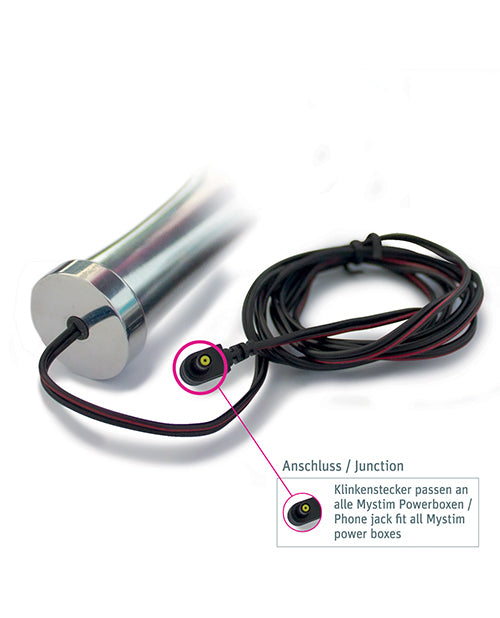 Mystim O(h!)-thello e-Stim Oval Aluminum Dildo with Ergonomic Design