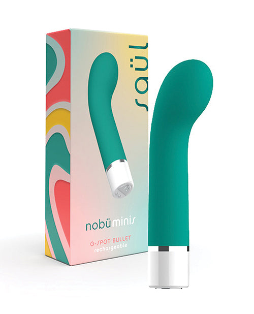 Nobu Stimulator Mini Saul Teal Medical Grade Silicone Waterproof Bullet for Discreet G-Spot Pleasure