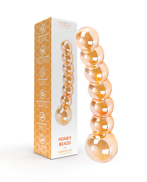 Nobu Glass Dildo Handcrafted Amber Shatter-Resistant Smooth Surface for Luxurious Intimate Play