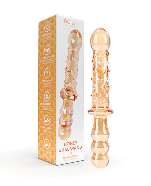 Nobu Glass Dildo Shatter-Resistant Handcrafted Design with Amber Hue for Versatile Temperature Play