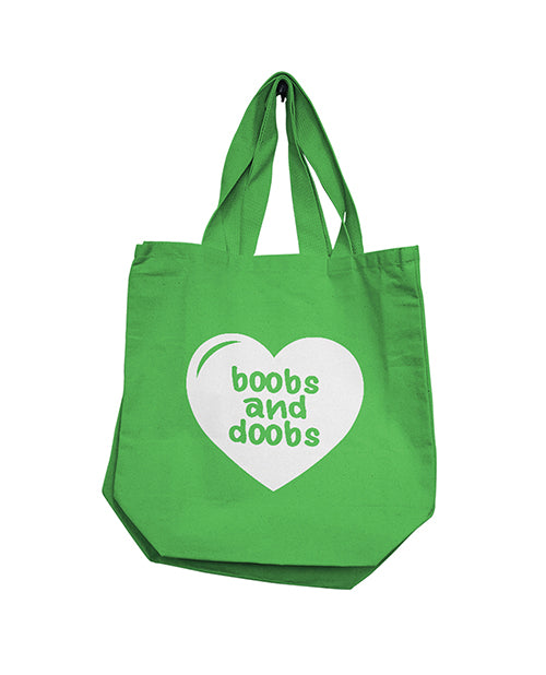 Nobu Reusable Tote Bag Green Playful Prideful Design Durable Fabric for Party Shopping