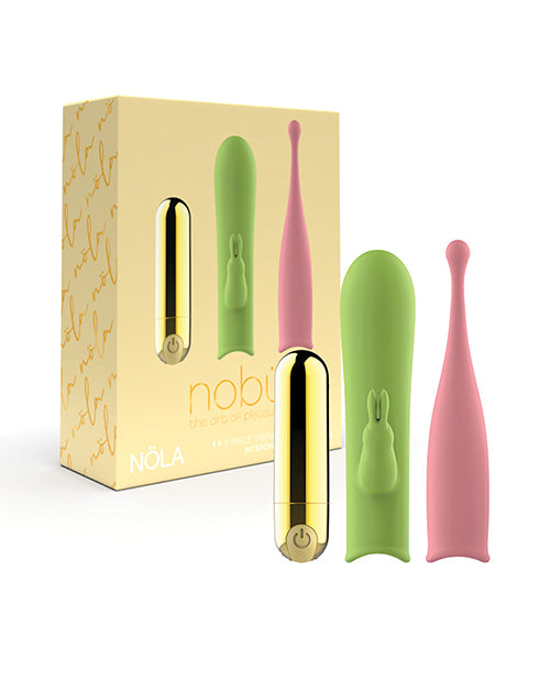 Nobu Stimulators Bullet Set with Interchangeable Silicone Sleeves and USB Rechargeable Design for Versatile Stimulation