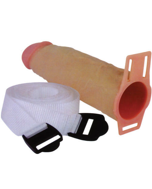 7-Inch Realistic Harnessed Penis Extension Sleeve with Adjustable Support
