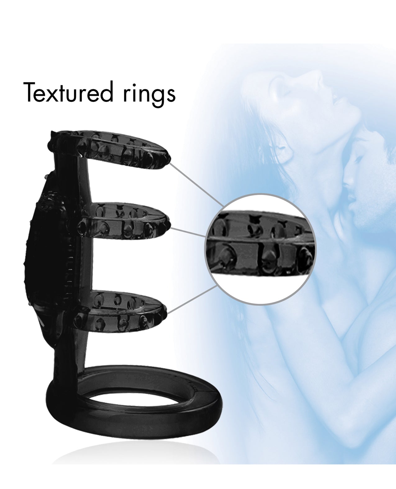 Black Vibrating Cock Cage with Slim Micro Vibrator by Doctor Love