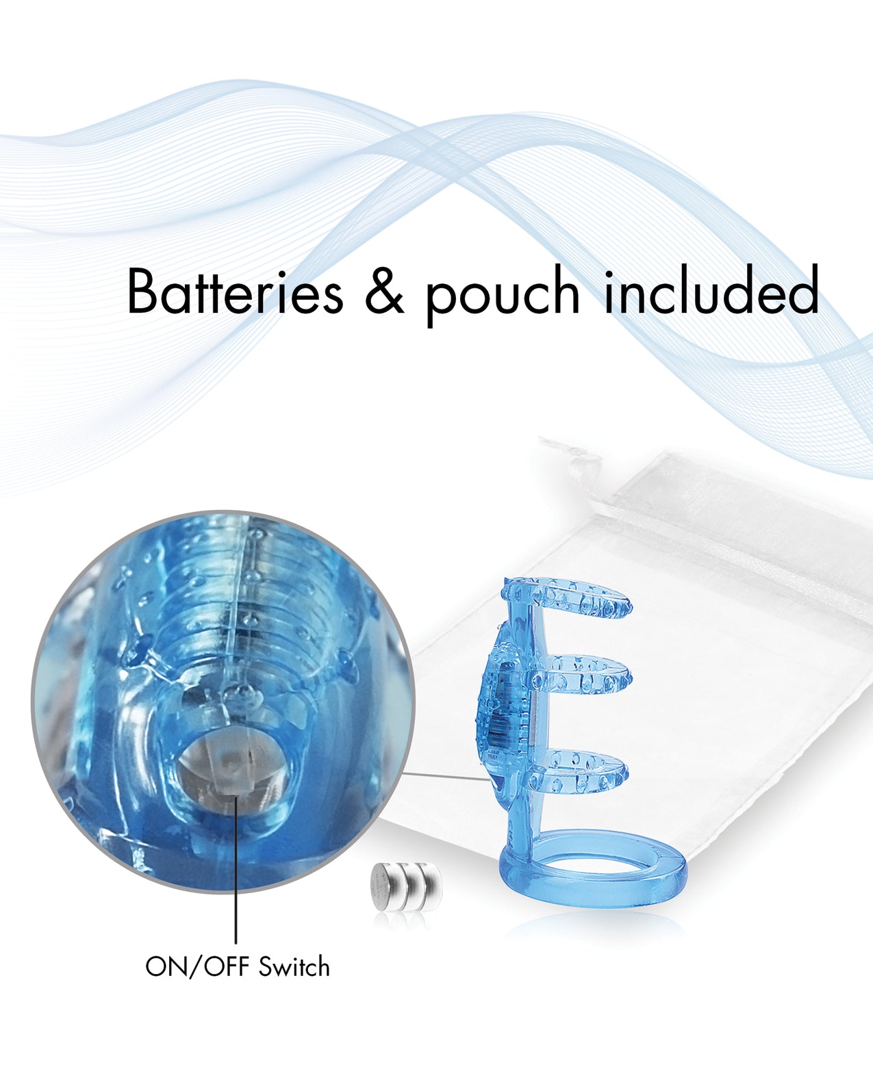 Doctor Love's Zinger Blue Vibrating Cock Cage with Micro Vibrator