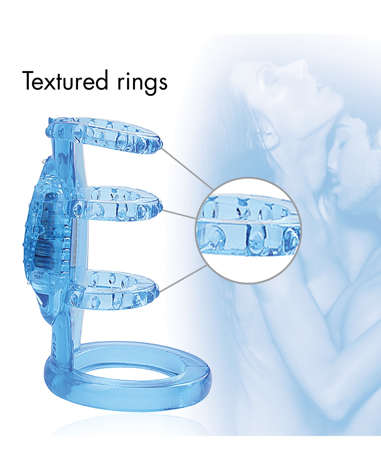 Doctor Love's Zinger Blue Vibrating Cock Cage with Micro Vibrator