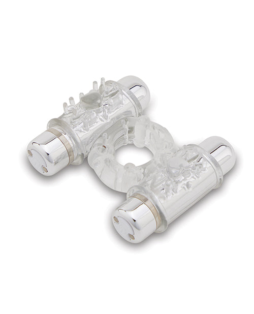 Double Action Cockring with Dual 7-Function Vibrating Bullets