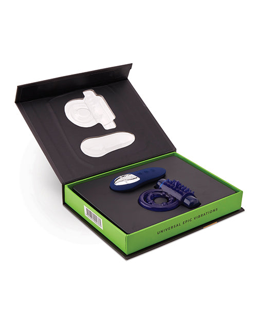 Nu Sensuelle Endure Ultra Flex Blue Remote Bullet Penis Ring with 15 Vibrations