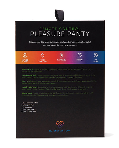 Nu Sensuelle Remote-Controlled Pleasure Panty with 15-Function Bullet Vibrator in Purple