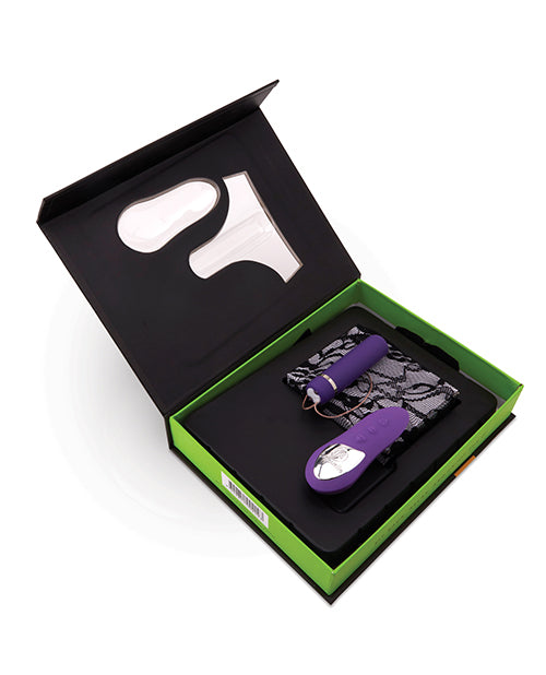 Nu Sensuelle Remote-Controlled Pleasure Panty with 15-Function Bullet Vibrator in Purple