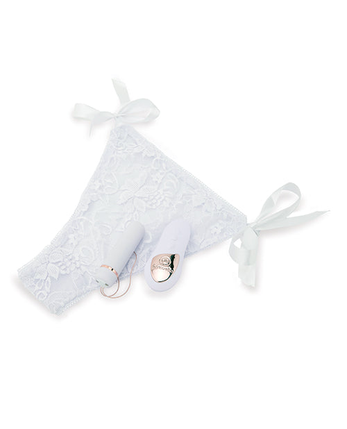 Remote Control White Pleasure Panty Bullet with 15 Vibration Modes