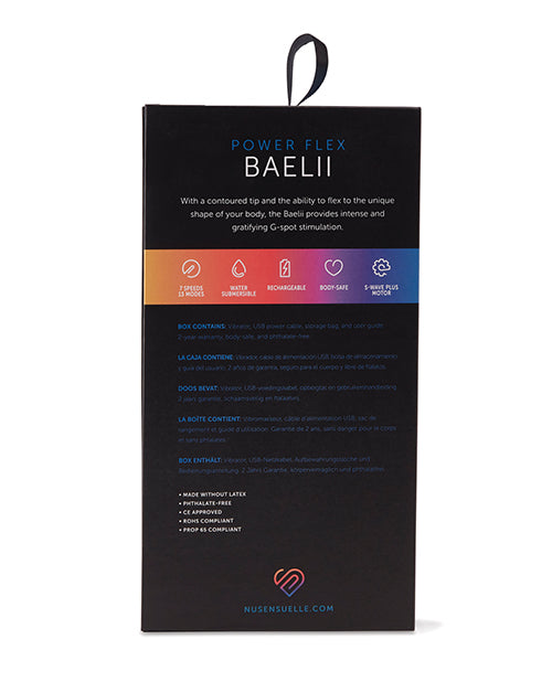 Nu Sensuelle Baelii Flexible G Spot Vibrator with Curved Tip