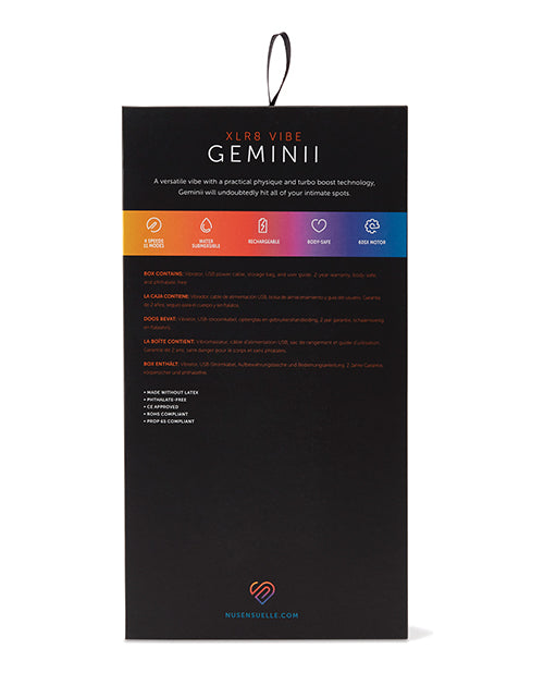 Geminii XLR8 Turbo Boost G Spot Vibrator with Dual Motors by Nu Sensuelle
