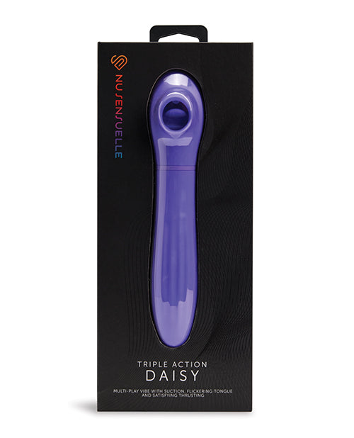 Nu Sensuelle Vibrator Triple Action Thrusting Suction Flickering Tongue for Multi-Sensory Stimulation