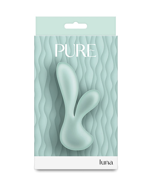 Pure Vibrator Dual-Layered Silicone Rabbit Ear Stimulator Teal Design for Discreet Targeted Pleasure