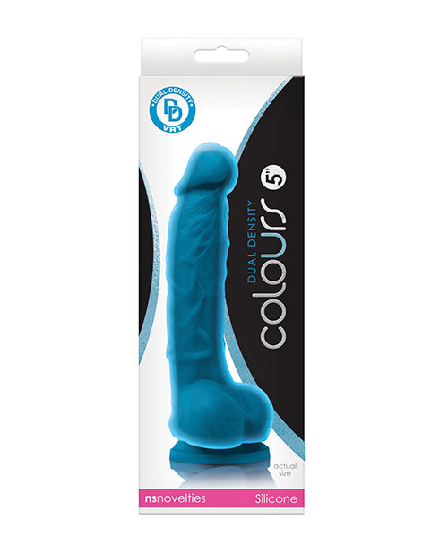 Colours Dildo Dual Density Silicone with Strong Suction Cup for Hands-Free Realistic Pleasure