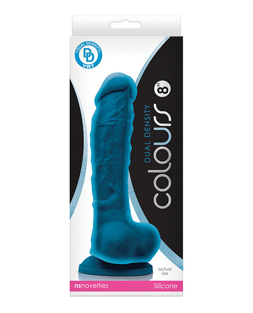 Colours Dildo Silicone Dual Density Suction Cup Realistic Blue for Lifelike Intimate Pleasure