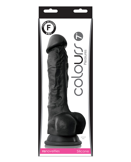 Colours Silicone Dong with Balls and Suction Cup Realistic Molded Texture for Lifelike Satisfaction