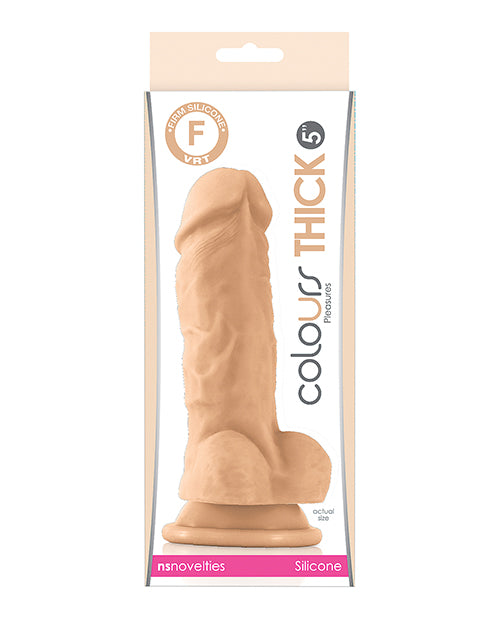 Colours Dildo White Superior Silicone Strong Suction Cup Girthy Design for Fulfilling Sensations