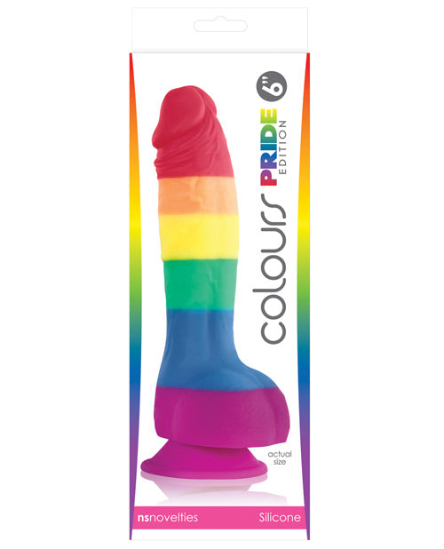 Colours Dong Rainbow Pride Edition Firm Platinum Silicone with Suction Base for Versatile Intimate Play