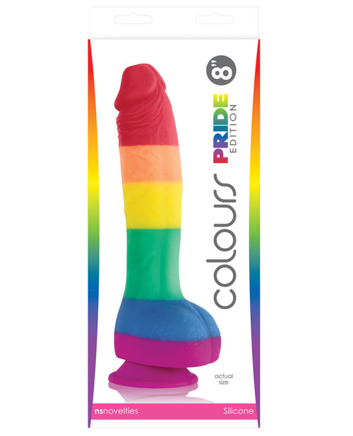 Colours Rainbow Silicone Dong with Suction Cup and Smooth Texture for Inclusive Pleasure