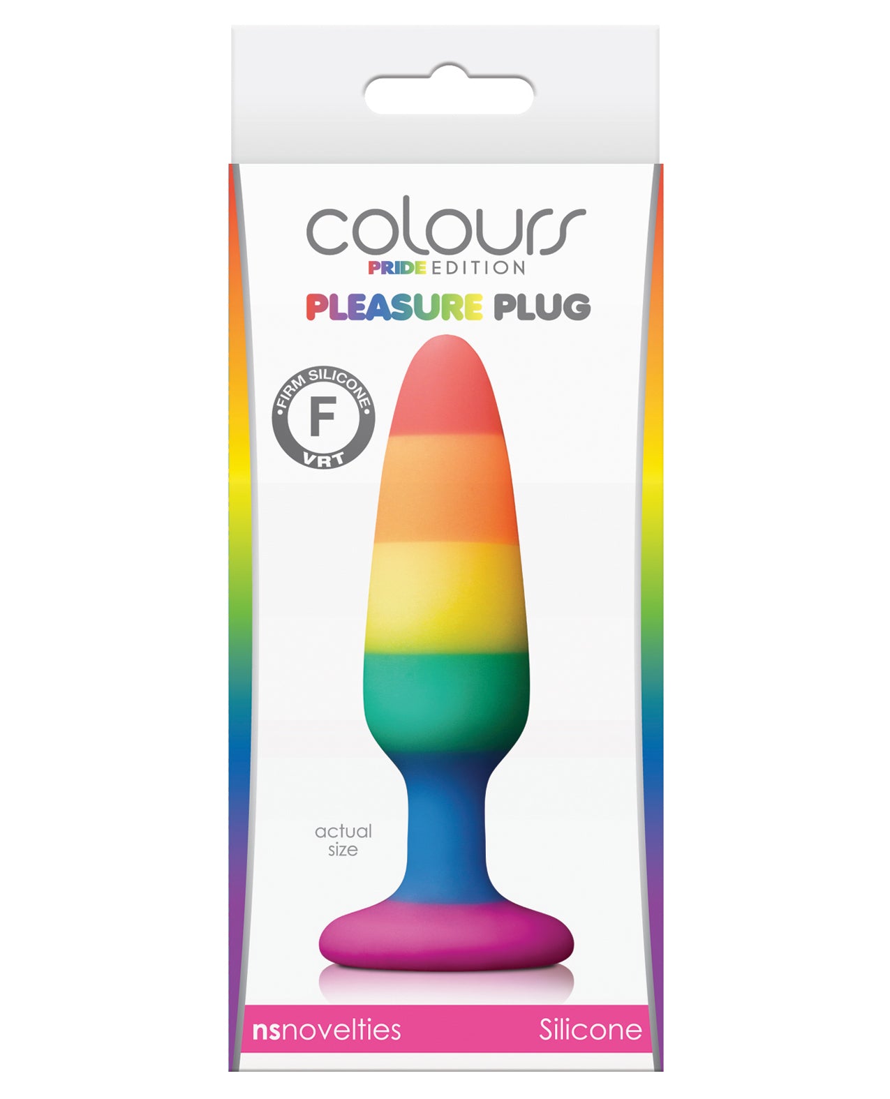 Colours Silicone Pleasure Plug Rainbow Colours Satin Smooth Suction Base for Body-Safe Intimate Play