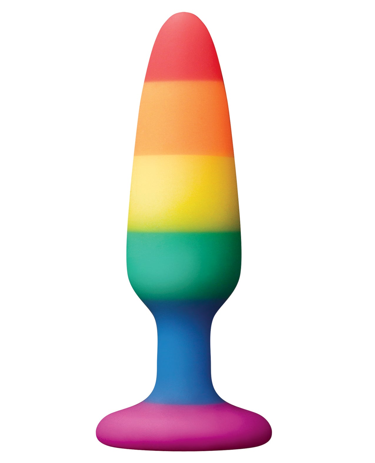 Rainbow Pride Edition Small Silicone Pleasure Plug with Suction Base