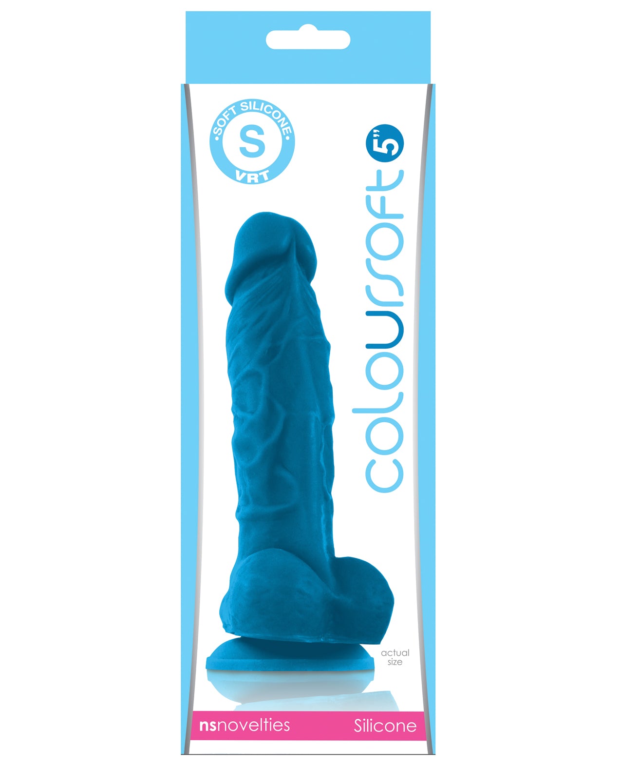ColourSoft Silicone Dildo Blue Realistic Shape Suction Cup for Hands-Free Pleasure