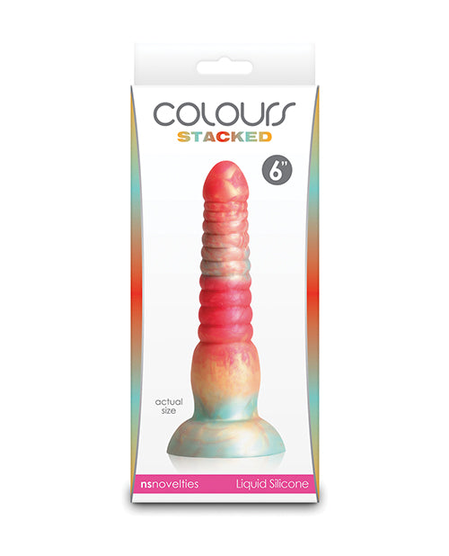 Colours Dildo Tri-Colored Silicone Satin Texture for Vibrant Sensation and Versatile Use