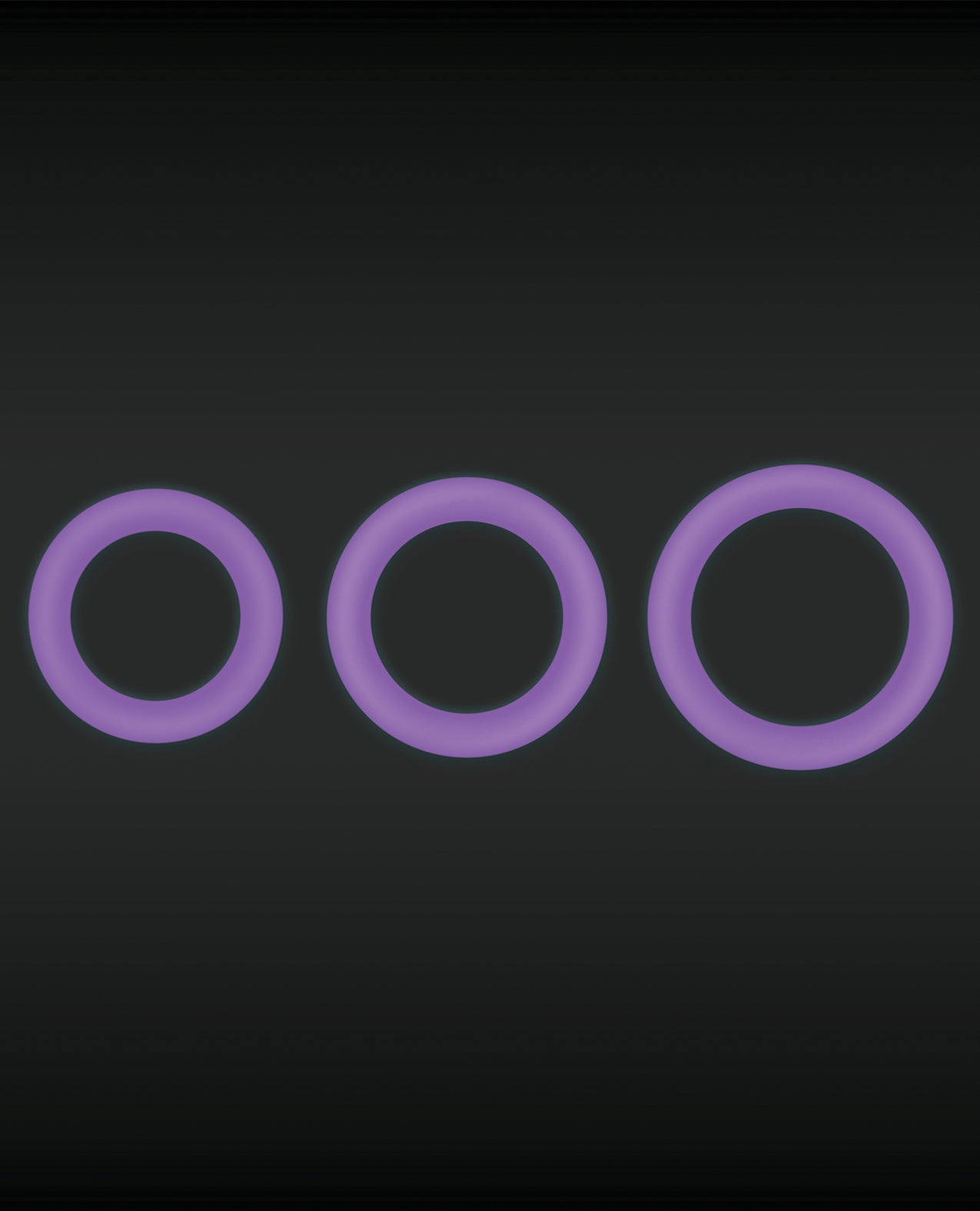 Firefly Halo Medium Cockring - Purple Glow-in-the-Dark Silicone Ring