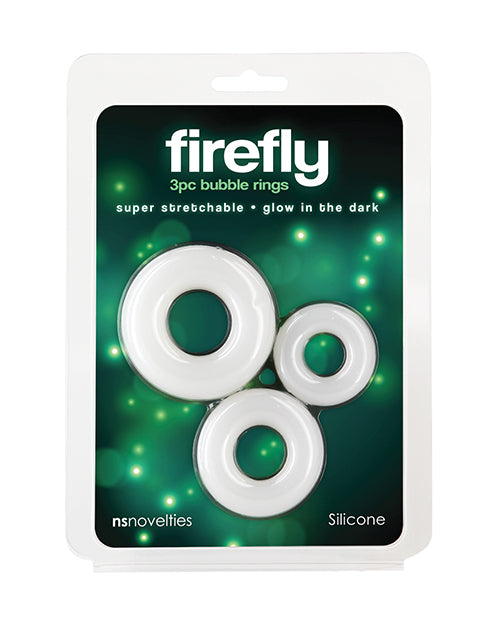 Firefly Penis Enhancement Glow in the Dark Silicone Bubble Cock Rings for Prolonged Performance and Comfortable Fit