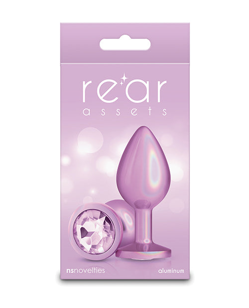 Rear Assets Anal Plug Iridescent Pink Lightweight Aluminum Chrome-Plated for Sensual Excitement