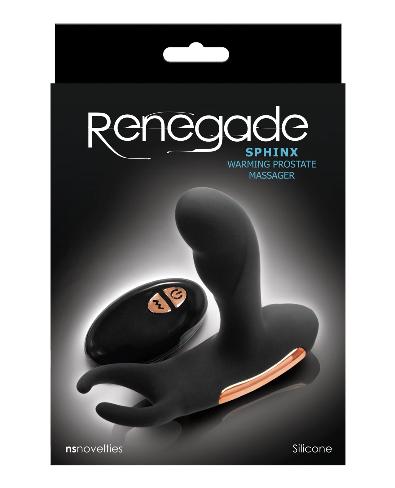 Renegade Anal Products Sphinx Warming Prostate Massager with Vibrating Ball Sac Ring for Enhanced Stimulation