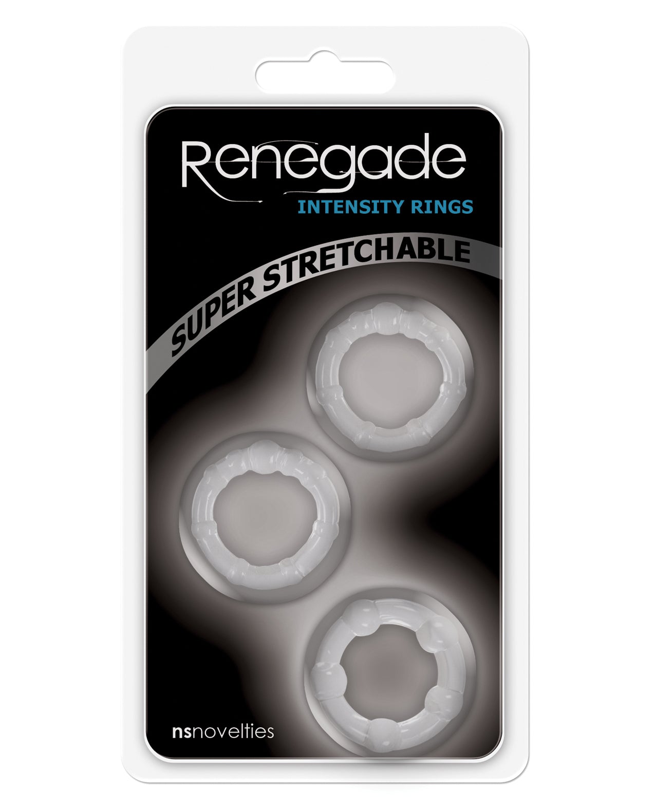 Renegade Penis Enhancement Rings Stretchable Clear Set of 3 for Prolonged Stamina and Comfortable Fit