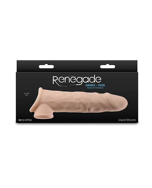 Renegade Penis Enhancement Sleeve Realistic Liquid Silicone Ball-Drop Secure Fit for Enhanced Stimulation