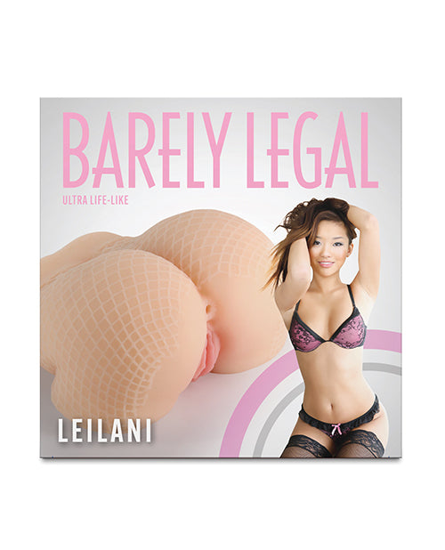 Barely Legal realistic double entry stroker with textured shaft in tan for intense masturbation pleasure