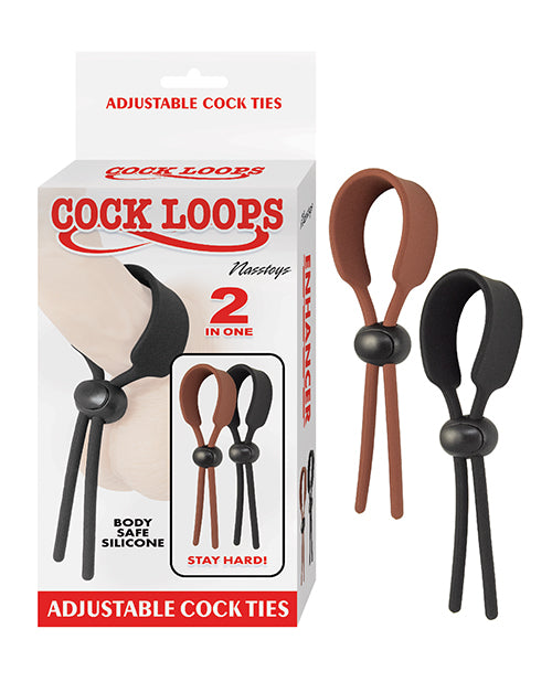 Nasstoys Penis Enhancement Adjustable Silicone Cock Loops with Secure Push Button for Comfortable Fit and Erection Support