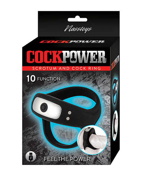 Nasstoys Penis Enhancement Vibrating Cock and Scrotum Ring with Ball Stretcher for Enhanced Sexual Performance