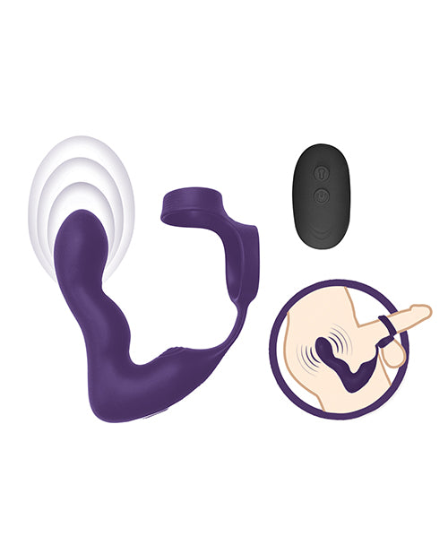 Royale Inflatable P-Spot Vibrator in Purple with Adjustable Fit