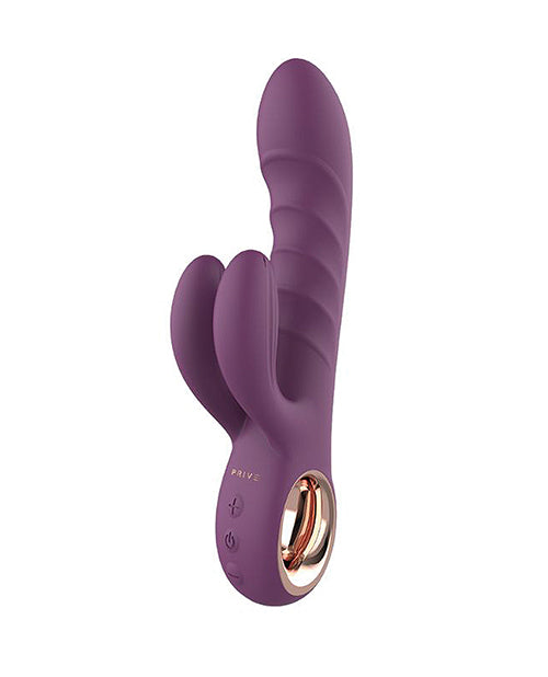 Prive Vibrator Rechargeable 10 Function Flexible Ribbed Shaft for Intense Blended Stimulation