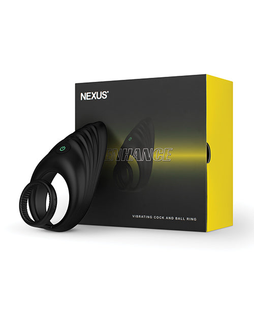 Nexus Penis Enhancement Vibrating Cock and Ball Ring with Dual Silicone Rings for Stronger Erections and Added Stimulation