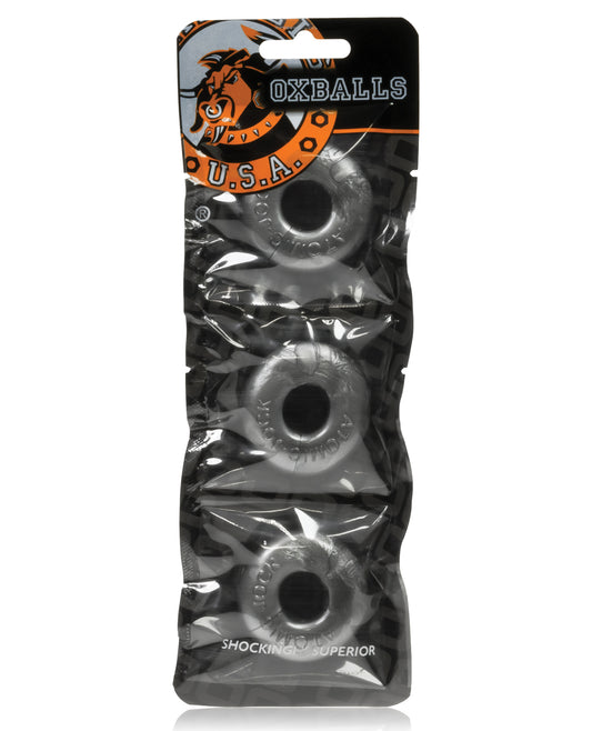 Oxballs Ringer Donut 1 Steel 3-Pack Comfortable FLEXtpr Cock Rings