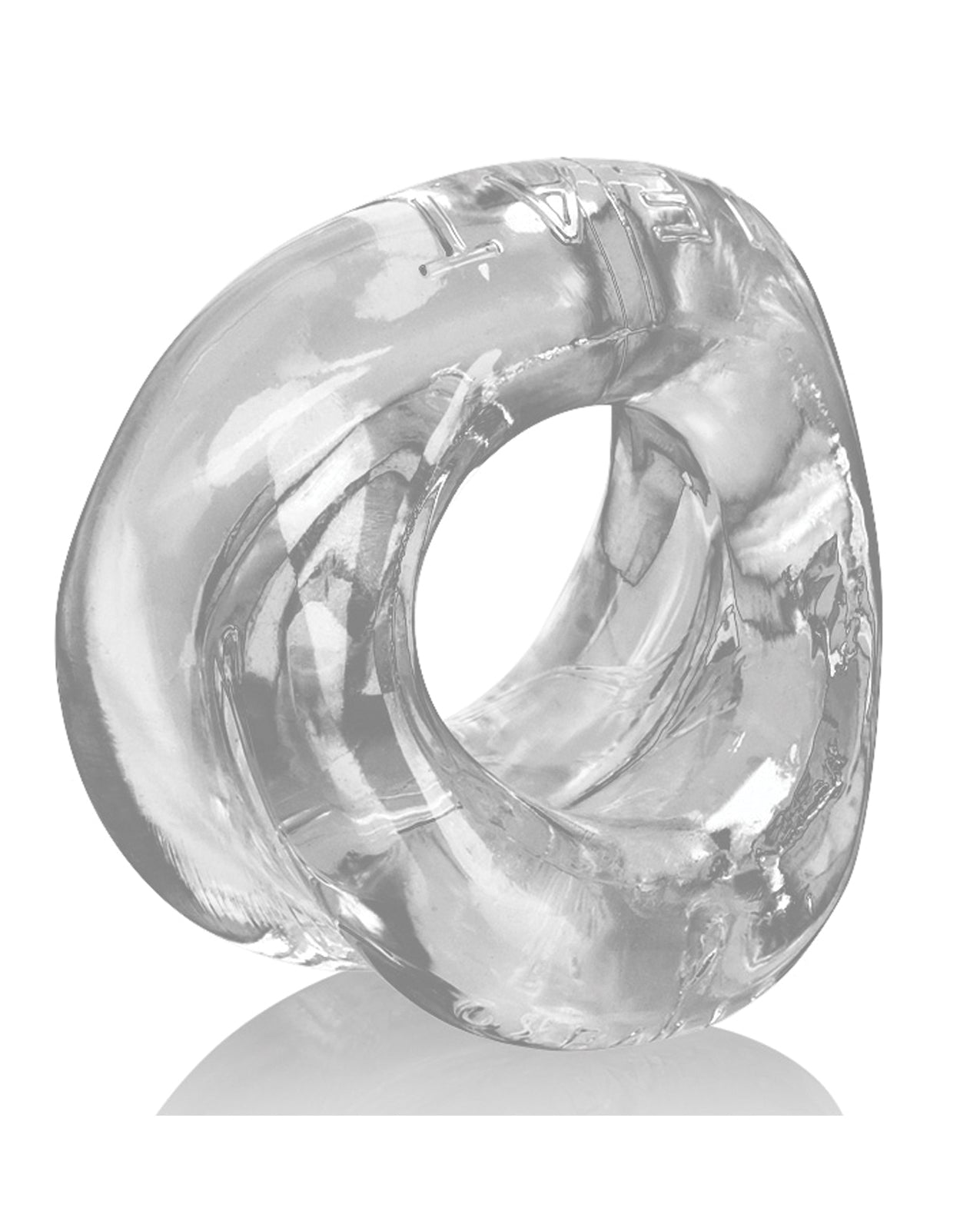 Oxballs Cock Ring Clear FLEX-TPR Padded Thick Design for Enhanced Bulge Support