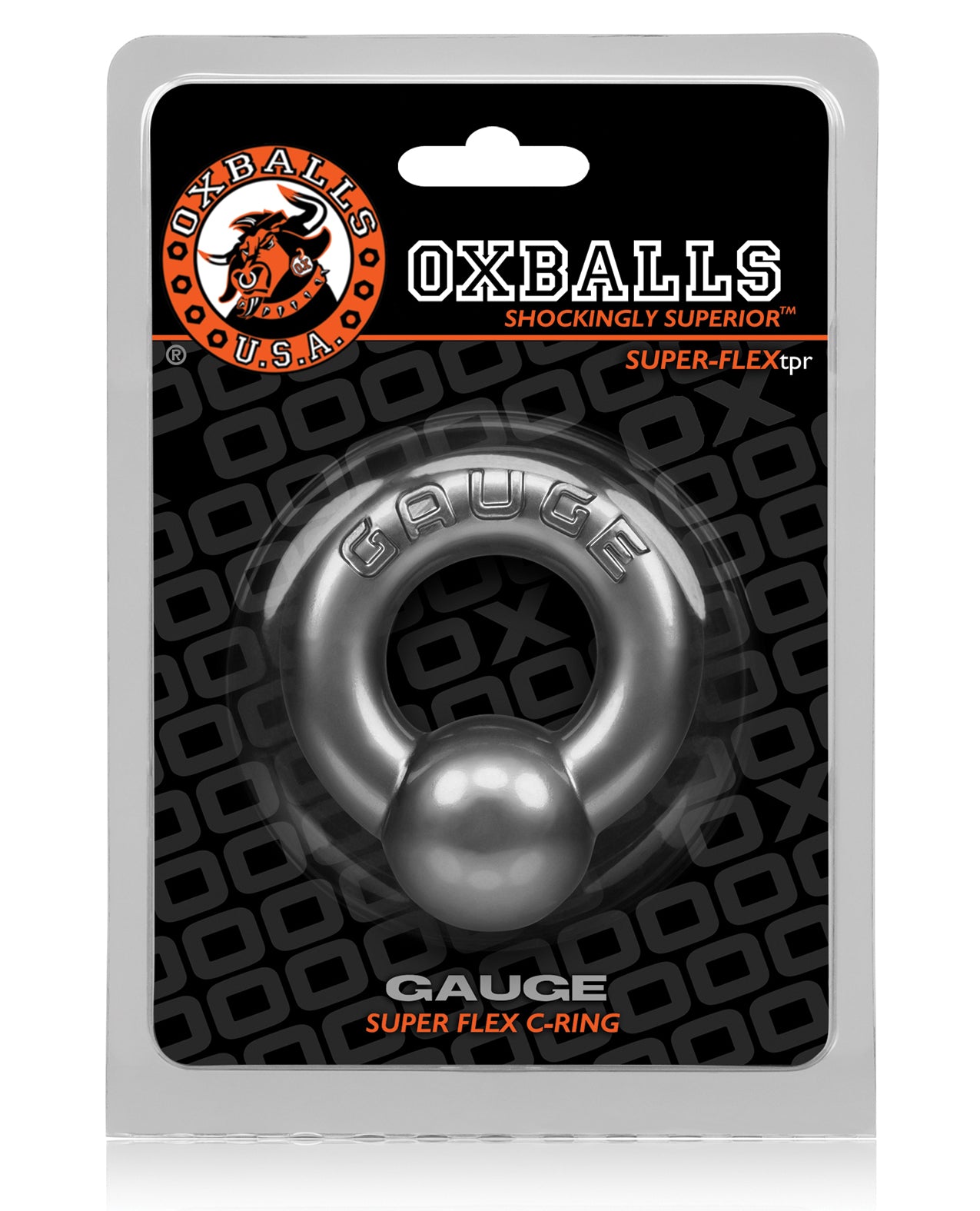Steel Gauge Cockring with Pressure Ball by Oxballs
