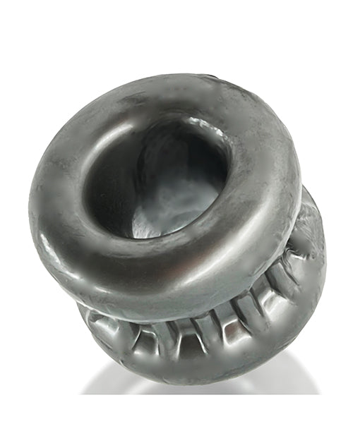 Oxballs Ball Stretcher Steel with Hourglass Inner Tunnel and Ribbed Exterior for Enhanced Penis Support
