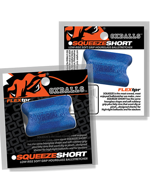 Oxballs Squeeze Short Ball Stretcher in Blue Fire Silicone