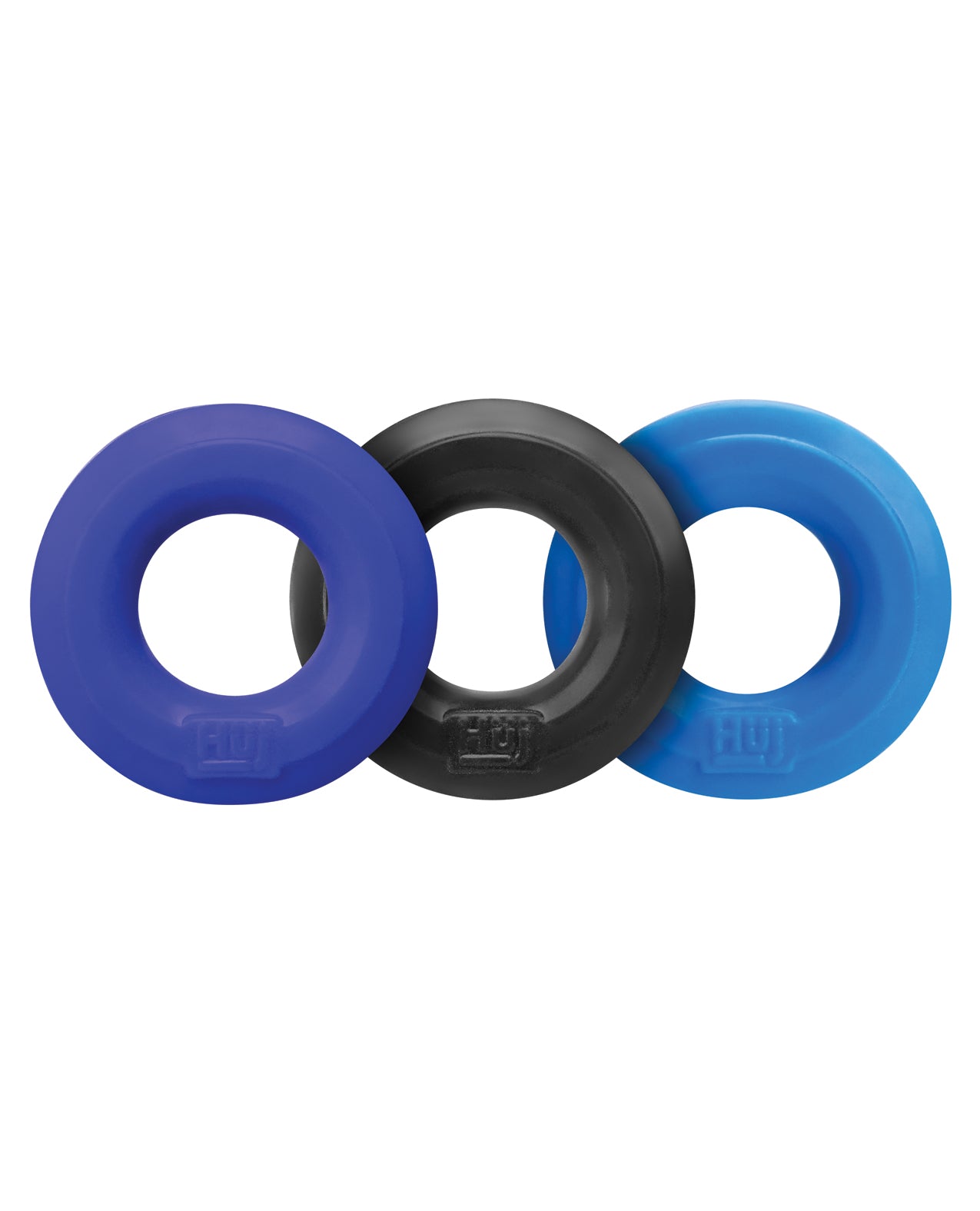 Hunky Junk C-Ring Multi Pack – Cobalt Silicone Comfort Pack of 3